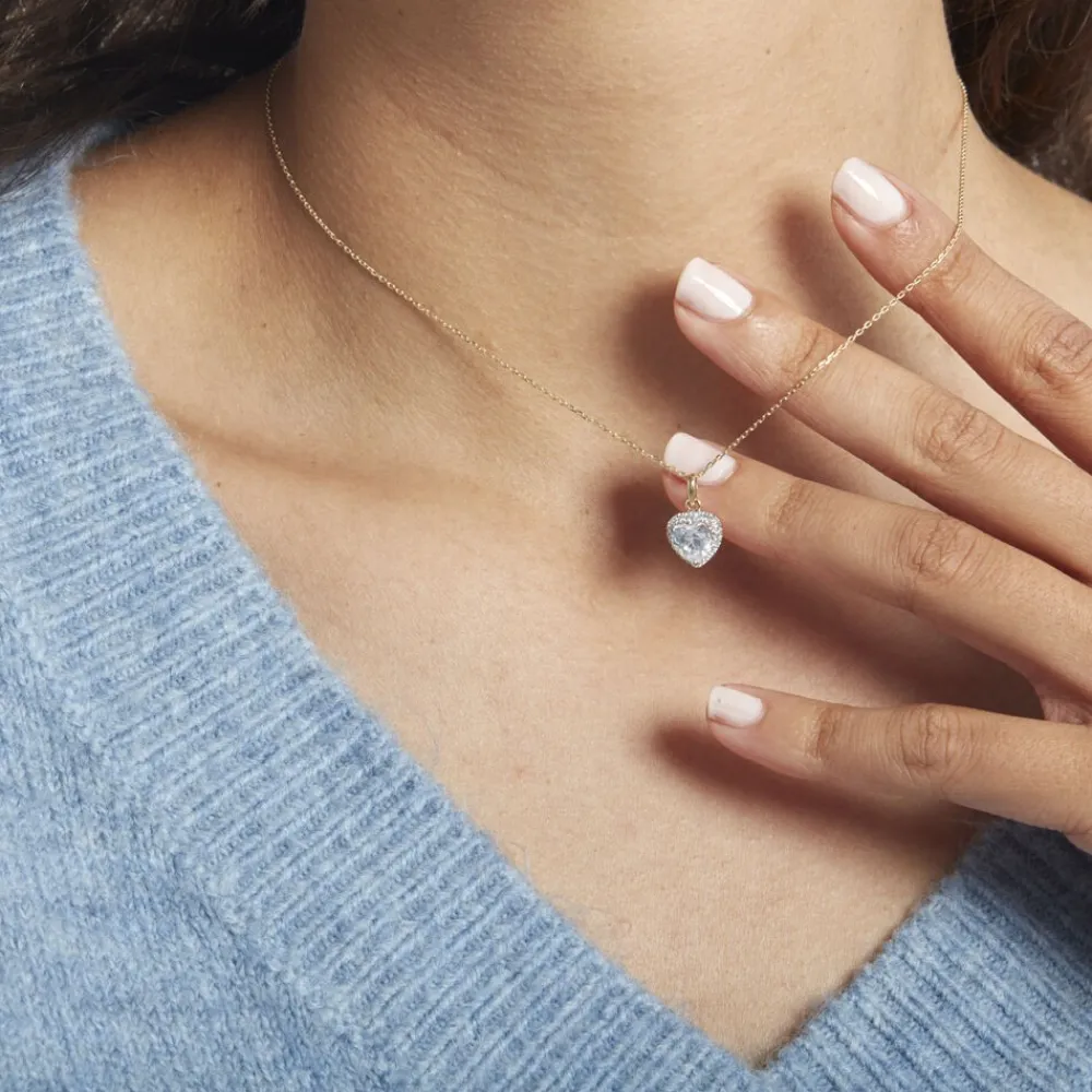 Marc Orian Colliers Cœur|Colliers > Collier Dari Or Blanc Oxyde De Zirconium