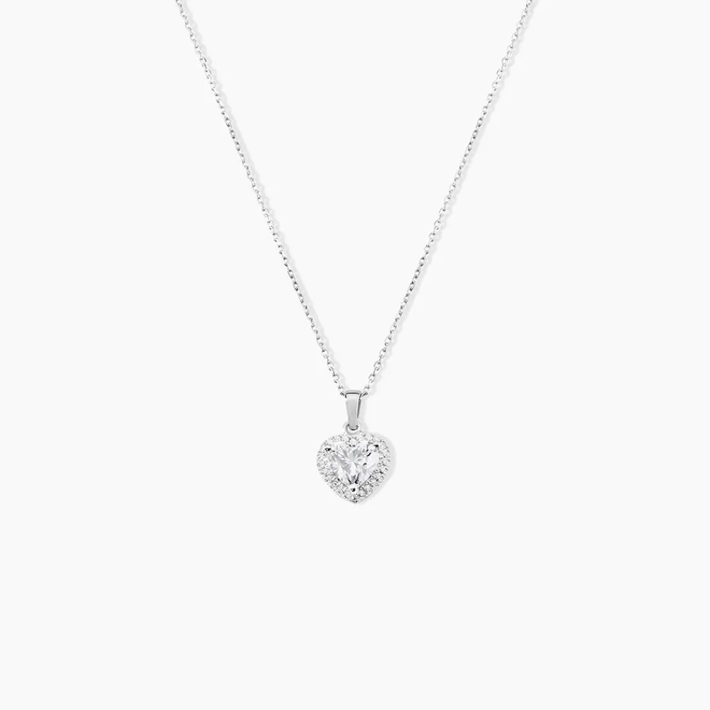 Marc Orian Colliers Cœur|Colliers > Collier Dari Or Blanc Oxyde De Zirconium