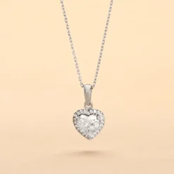 Marc Orian Colliers Cœur|Colliers > Collier Dari Or Blanc Oxyde De Zirconium