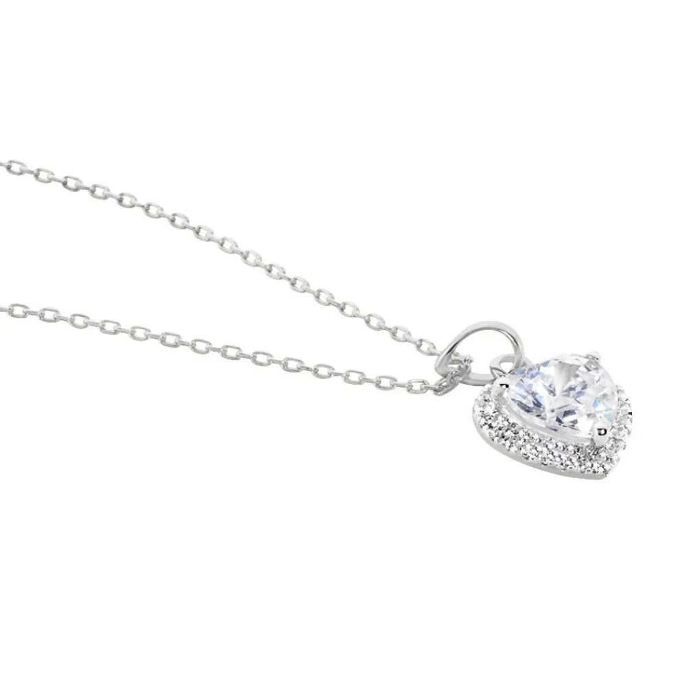 Marc Orian Colliers Cœur|Colliers > Collier Dari Or Blanc Oxyde De Zirconium