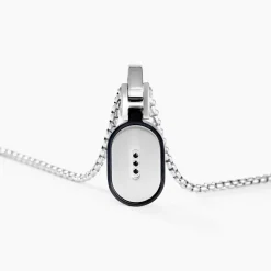 Marc Orian Colliers Fantaisie|Colliers > Collier Dax Acier Bicolore Oxyde De Zirconium