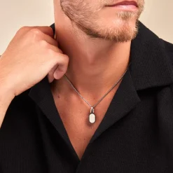 Marc Orian Colliers Fantaisie|Colliers > Collier Dax Acier Bicolore Oxyde De Zirconium