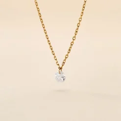Collier Delma Plaqué Or Jaune Oxyde De Zirconium