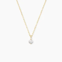 Collier Derby Or Jaune Oxyde De Zirconium