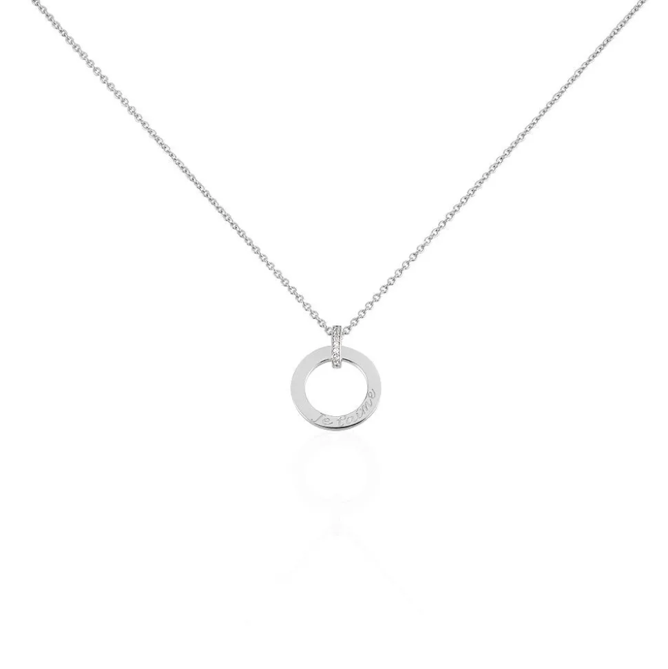 Collier Desirat Argent Blanc Oxyde De Zirconium