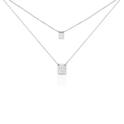 Collier Devine Argent Blanc