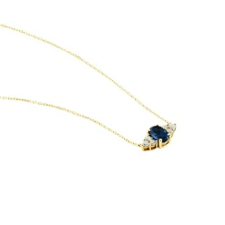 Collier Diapre Or Jaune Topaze Oxyde De Zirconium