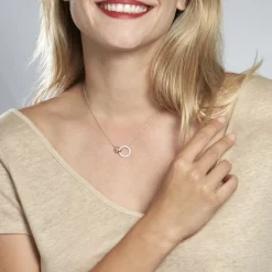 Collier Dita Argent Blanc Oxyde De Zirconium