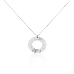Collier Doga Argent Blanc