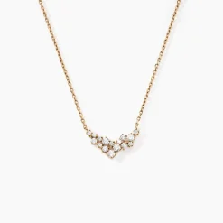 Collier Doline Plaqué Or Doré Oxyde De Zirconium