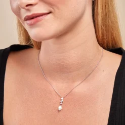 Marc Orian Colliers Fantaisie|Colliers > Collier Dua Argent Blanc Perle De Culture Oxyde De Zirconium argent blanc perle de culture nacre