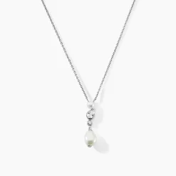 Marc Orian Colliers Fantaisie|Colliers > Collier Dua Argent Blanc Perle De Culture Oxyde De Zirconium argent blanc perle de culture nacre