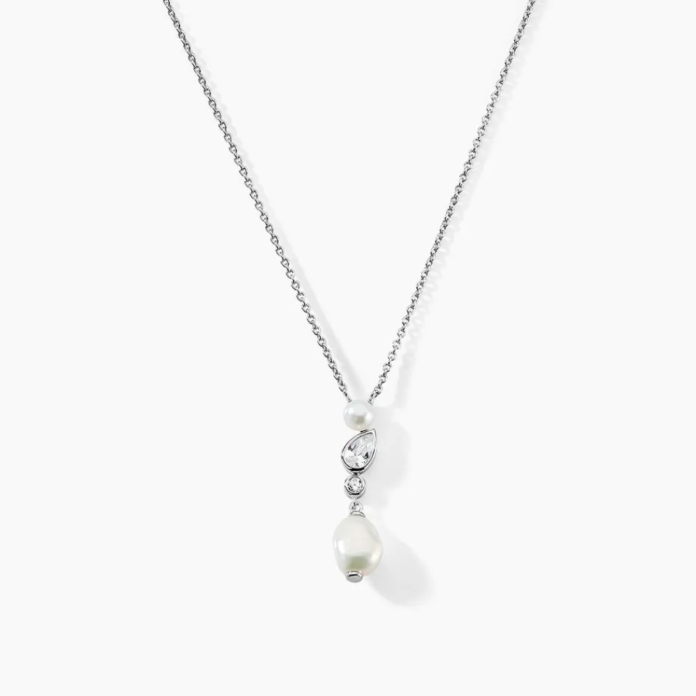 Marc Orian Colliers Fantaisie|Colliers > Collier Dua Argent Blanc Perle De Culture Oxyde De Zirconium argent blanc perle de culture nacre