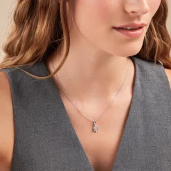 Collier Duchesse Argent Blanc Oxyde De Zirconium