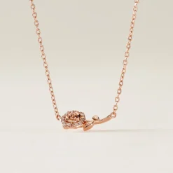 Collier Edenia Argent Rose Oxyde De Zirconium