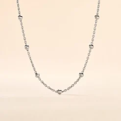 Collier Elea Argent Blanc