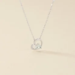 Marc Orian Colliers|Colliers Cœur > Collier Eliana Or Blanc Topaze Et Oxyde De Zirconium