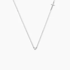 Collier Eloa Argent Blanc Oxyde De Zirconium