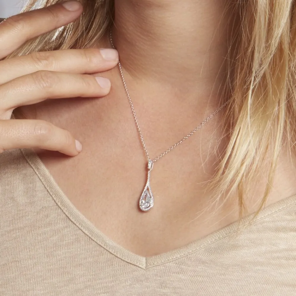 Marc Orian Colliers|Colliers Avec Pierres > Collier Elorah Argent Blanc Oxyde De Zirconium
