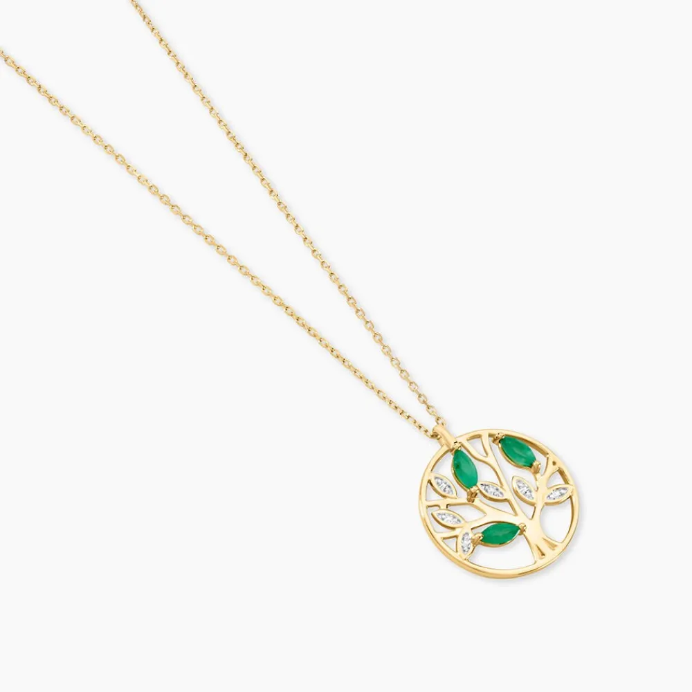 Marc Orian Colliers Arbre De Vie|Colliers > Collier Elsebein Or Jaune Emeraude