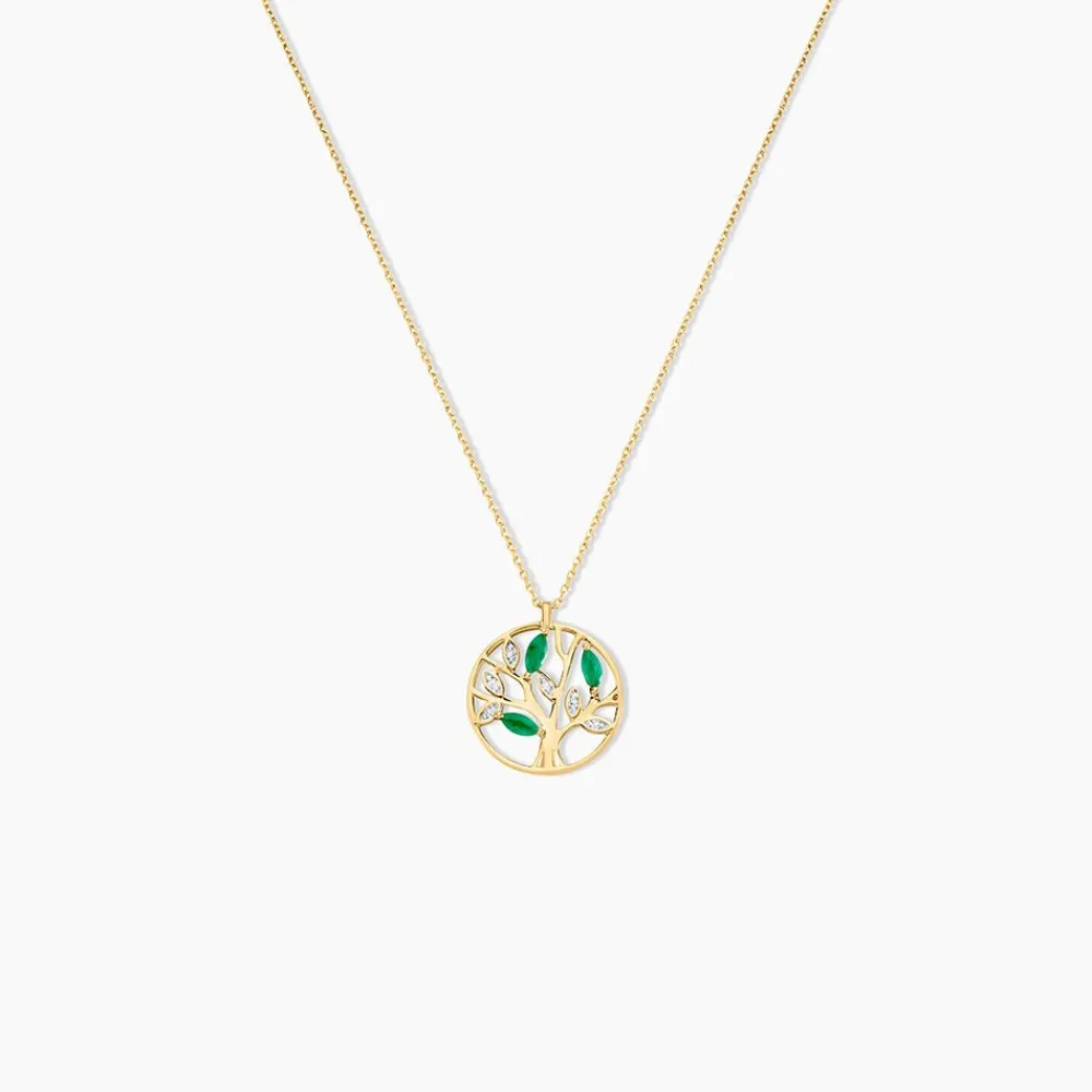Marc Orian Colliers Arbre De Vie|Colliers > Collier Elsebein Or Jaune Emeraude