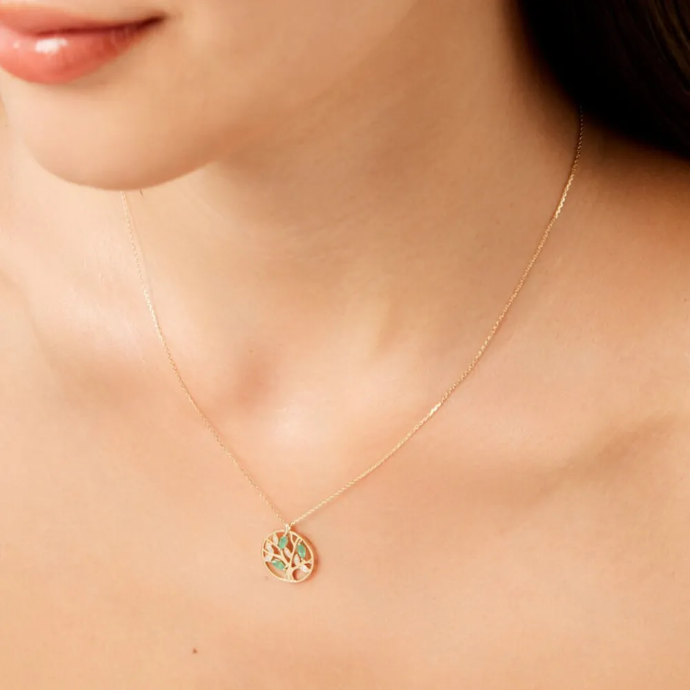 Marc Orian Colliers Arbre De Vie|Colliers > Collier Elsebein Or Jaune Emeraude