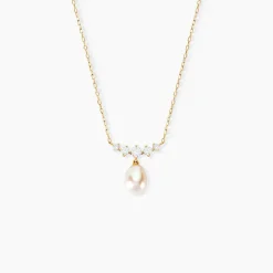 Marc Orian Colliers|Colliers Avec Pierres > Collier Elysia Or Jaune Perle De Culture Oxyde De Zirconium