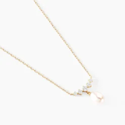 Marc Orian Colliers|Colliers Avec Pierres > Collier Elysia Or Jaune Perle De Culture Oxyde De Zirconium