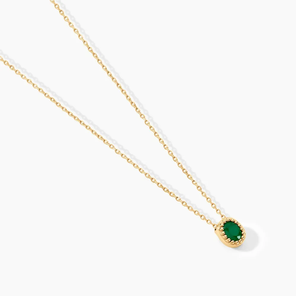 Marc Orian Colliers|Colliers Avec Pierres > Collier Emaria Or Jaune Emeraude