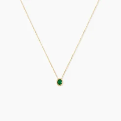 Marc Orian Colliers|Colliers Avec Pierres > Collier Emaria Or Jaune Emeraude