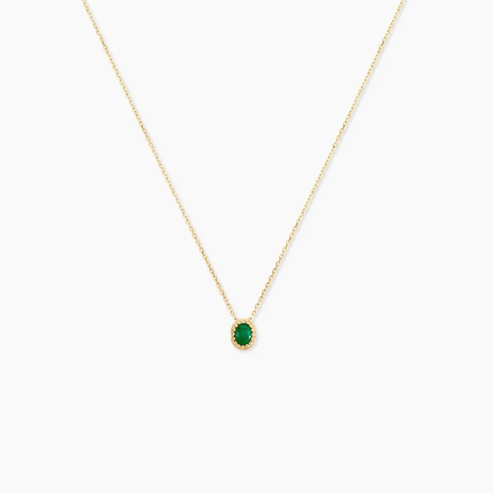 Marc Orian Colliers|Colliers Avec Pierres > Collier Emaria Or Jaune Emeraude