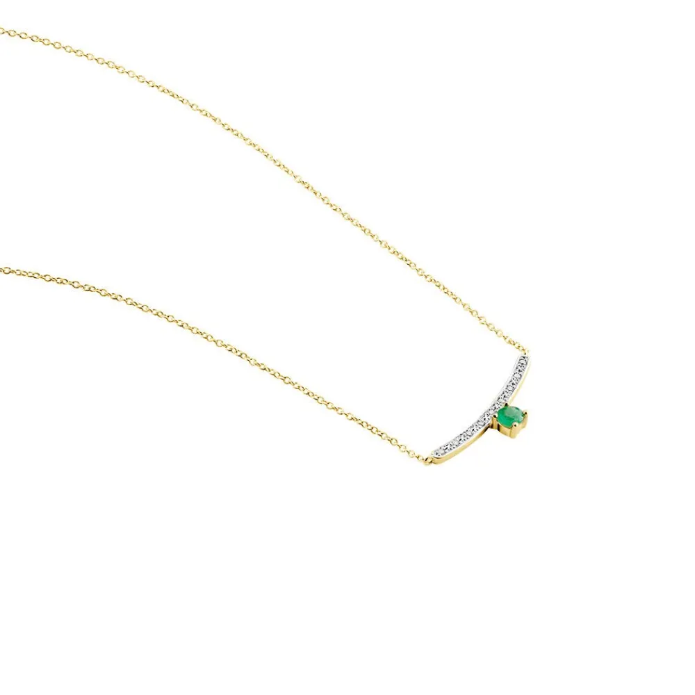 Marc Orian Colliers|Colliers Avec Pierres > Collier Emeald Is The New Black Or Jaune Emeraude Diamant