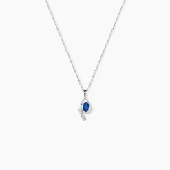 Collier Emotion Or Blanc Saphir Diamant