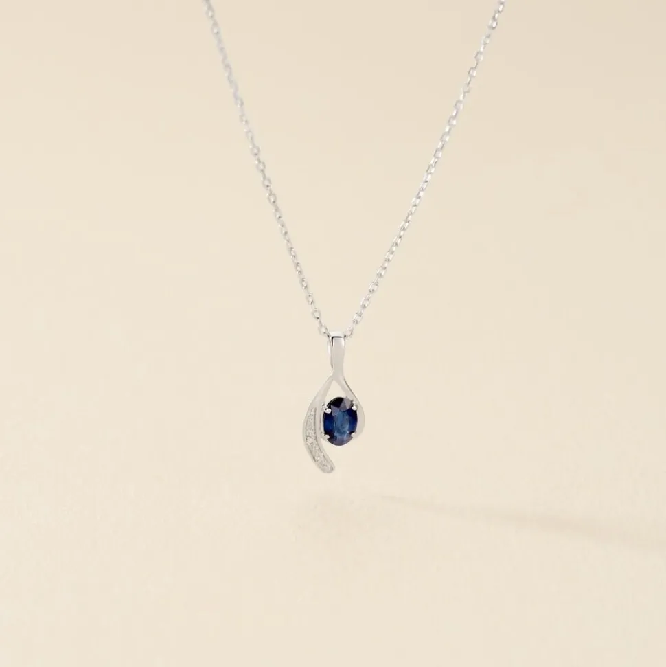 Collier Emotion Or Blanc Saphir Diamant