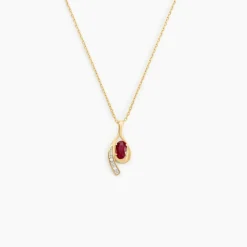 Collier Emotion Or Jaune Rubis Diamant