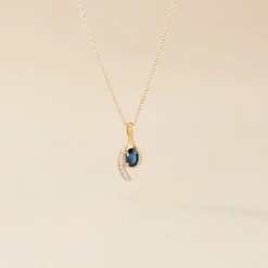 Collier Emotion Or Jaune Saphir Diamant
