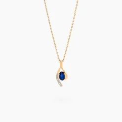 Collier Emotion Or Jaune Saphir Diamant
