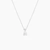 Marc Orian Colliers|Colliers Avec Pierres > Collier Enis Or Blanc Oxyde De Zirconium Et Olivine