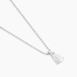 Marc Orian Colliers|Colliers Avec Pierres > Collier Enis Or Blanc Oxyde De Zirconium Et Olivine