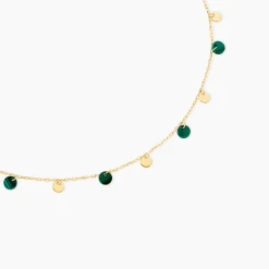 Marc Orian Colliers|Colliers Avec Pierres > Collier Epurea Or Jaune Malachite