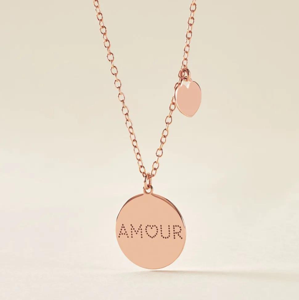 Collier Eternelle Argent Rose