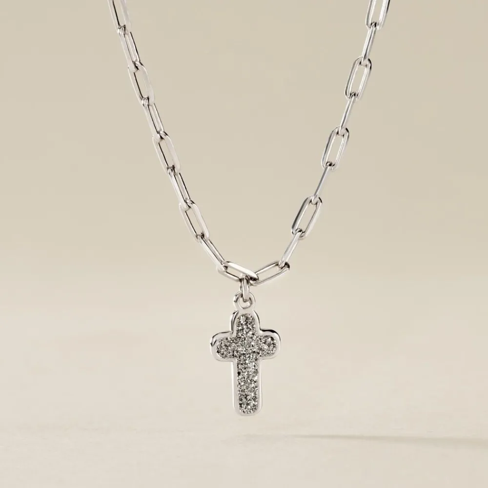 Marc Orian Colliers Fantaisie|Colliers > Collier Etincelante Argent Blanc