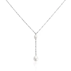 Collier Euphoria Argent Blanc Perle De Culture