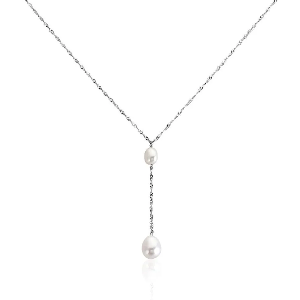 Collier Euphoria Argent Blanc Perle De Culture
