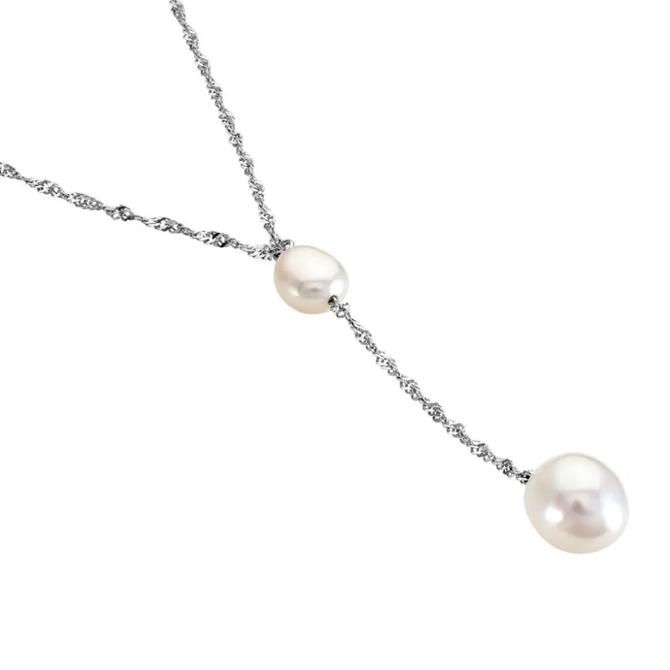 Collier Euphoria Argent Blanc Perle De Culture