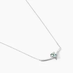 Marc Orian Colliers Cœur|Colliers > Collier Eva Or Blanc Topaze Et Oxyde De Zirconium