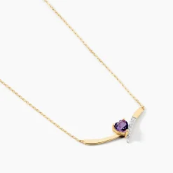 Marc Orian Colliers Cœur|Colliers > Collier Eva Or Jaune Amethyste Et Oxyde De Zirconium