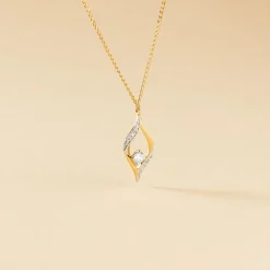 Marc Orian Colliers|Colliers Avec Pierres > Collier Eye Or Jaune Oxyde De Zirconium