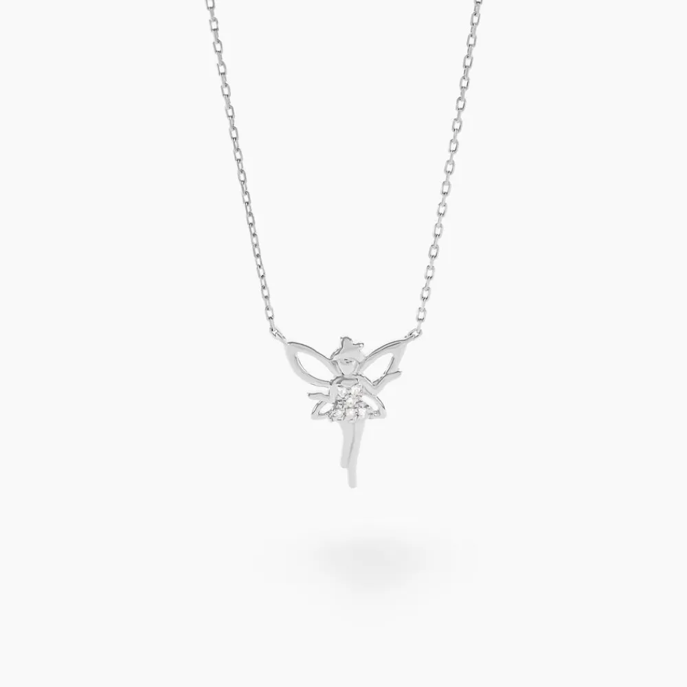 Marc Orian Colliers Diamant|Colliers > Collier Fee Or Blanc Diamant
