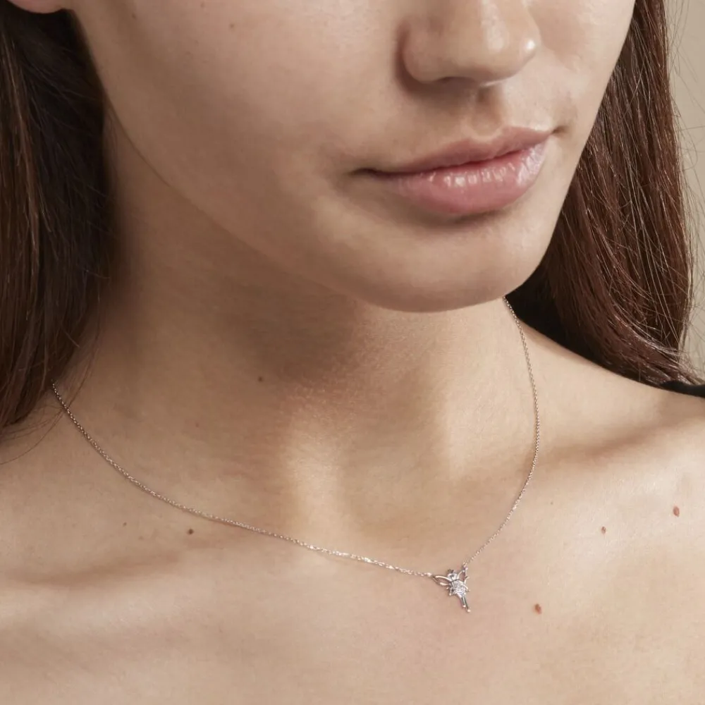 Marc Orian Colliers Diamant|Colliers > Collier Fee Or Blanc Diamant